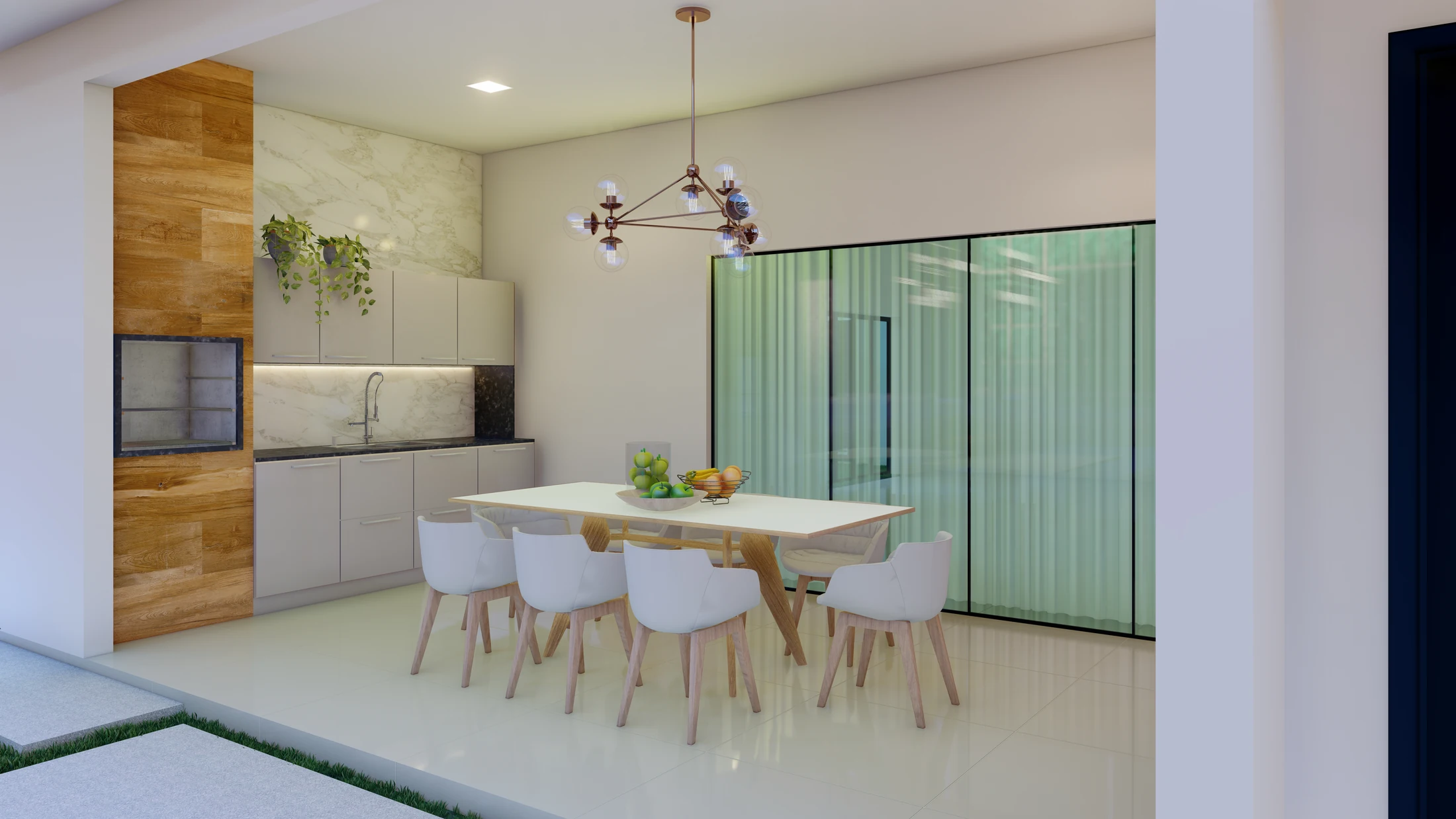 Área externa de convivência da Casa Ária
